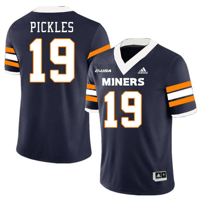 JP Pickles UTEP Jersey,UTEP Miners #19 JP Pickles College Football Jersey,Uniforms-Navy